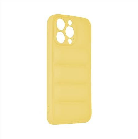 Funda Tipo Puffer Para iPhone 13 Pro Amarillo